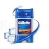 A Gillette Sport Clear Gel Antiperspirant product with ice cubes and blue swirls. Anteprima dell’immagine prodotto