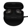 A pair of black Jabra wireless earbuds in their charging case, with a USB-A cable connected to the case. Podgląd zdjęcia produktu