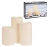LED Outdoor Kerzen Kerzenset Fernbedienung Timer Elfenbein H15/20/25cm Voir les images du produit