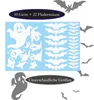 Halloween Fensterbilder, 60 Stück, PVC, weiß, 30x20 cm Produktbild-Vorschau