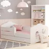 Kinderbett 80x160 cm mit Matratze und Schublade Lattenrost Produktbild-Vorschau 1