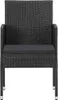 vidaXL 5 tlg. Garten Essgruppe Poly Rattan Schwarz - Produktbild-Vorschau 6
