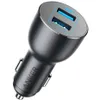 A close-up shot of a black Anker car charger with two USB ports. Anteprima dell’immagine prodotto