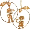 Dekohänger Rostoptik Herbstdeko Metallringe Ø13cm 4er Set Produktbild-Vorschau 2