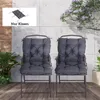 Outsunny 2 cuscini per sedie - Schienale basso - Grigio - Anteprima dell’immagine prodotto 16
