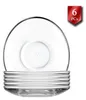 LAV Asena Untertassen-Set aus Glas für Teegläser, 6-teilig Produktbild-Vorschau 1