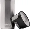 A close-up shot of a Contigo stainless steel travel mug with its lid detached. Anteprima dell’immagine prodotto