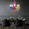 Kronleuchter, Lüster, Kristalle, bunt, 5-flammig, H 128 cm Produktbild-Vorschau 3
