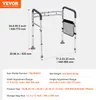 A diagram of a toilet safety rail with dimensions and specifications. Produktbild-Vorschau