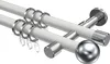 Interdeco Gardinenstange / Vorhangstange Weiß / Chrom, Typ Produktbild-Vorschau 1