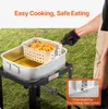 A person is deep frying french fries outdoors on a propane burner. Náhled obrázku produktu
