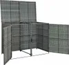 vidaXL Mülltonnenbox für 2 Tonnen Poly Rattan Anthrazit Produktbild-Vorschau 5