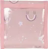 A close-up view of a pink wallet with a rainbow and star pattern. Podgląd zdjęcia produktu