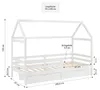 Homestyle4u dětská postel bílá 90x200cm domácí postel Náhled obrázku produktu 7