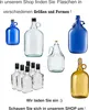 A collection of various glass bottles of different sizes and colors, arranged on a white background. Produktbild-Vorschau