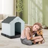 COSTWAY Hundehütte, Hundehaus aus Kunststoff, Hundehöhle Produktbild-Vorschau 9