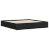 vidaXL Cadre de lit avec tiroirs noir 180x200 cm bois Voir les images du produit 3