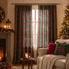 Ensemble de 2 rideaux de Noël, 132 x 214 cm, vert, à motifs Voir les images du produit 4