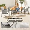 Outsunny Gartenmöbel Set 4-teilig Polyrattan Lounge-Set mit Produktbild-Vorschau 5