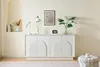 Weißes Sideboard mit gewölbten Türen, 4 Türen, viel Produktbild-Vorschau 9