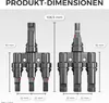 deleyCON PV4 Solar 3-Fach Y Stecker Paar 1000V Produktbild-Vorschau 3