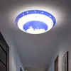Deckenleuchte, Glas, Mond Sterne, blau, weiß, 30 cm Produktbild-Vorschau 2