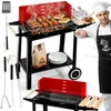 Holzkohlegrill mit Rädern und Ablagen – Grillwagen 50×26,5 Produktbild-Vorschau 1