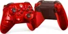 Two red transparent Xbox controllers are shown from different angles against a white background. Podgląd zdjęcia produktu