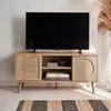 Mobile TV in canna arrotondata, 120cm, Marrone naturale Anteprima dell’immagine prodotto 5