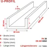 ALUMINIUM U-PROFIL 30x30x30x2 mm 80 cm ALUMINIUM PA38 + Produktbild-Vorschau 2