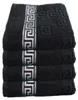 4er Set  Medusa Gästetücher 30x50 cm - Schwarz / Silber  - Produktbild-Vorschau 1