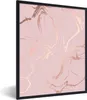 MuchoWow® MuchoWow® Gerahmtes Poster Marmor - Roségold - Produktbild-Vorschau 1