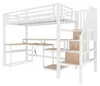 Hochbett 90 x 200 cm mit Schreibtisch, Stauraumtreppe, Produktbild-Vorschau 13