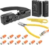 Netzwerk Werkzeug Set 10x Rj45 Stecker Cat 7 Crimpzange Lan Produktbild-Vorschau 1