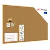 A cork board with a wooden frame, shown with several small photos and notes attached. Anteprima dell’immagine prodotto