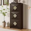 Scarpiera vintage Merax con decoro in rattan, scarpiera Anteprima dell’immagine prodotto 3