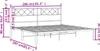 vidaXL Postel s čelem kovová bílá 200x200 cm Náhled obrázku produktu 7