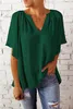 ASKSA Femme Elégante Chemise à volants Casual Shirt Col V Voir les images du produit 2
