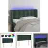 The Living Store LED Kopfteil Dunkelgrün 93x16x78/88 cm Produktbild-Vorschau 1