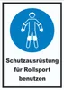 Schutzausrüstung für Rollsport benutzen Schild A4 Produktbild-Vorschau 1