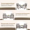 COSTWAY 5-częściowy rattanowy zestaw mebli ogrodowych, Podgląd zdjęcia produktu 4