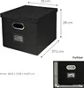 Aufbewahrungsbox für Hängeregister passend für Kallax im DIN A4 Format in Schwarz Produktbild-Vorschau