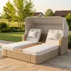 Polyrattan Sonneninsel 192x160cm mit klappbarem Sonnendach Produktbild-Vorschau 1