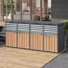Mülltonnenbox mit Klappdeckel, lamellierter Lüftung, Produktbild-Vorschau 9
