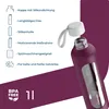 Borraccia in vetro con rivestimento in silicone Wessper – 1 Anteprima dell’immagine prodotto 2