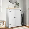 vidaXL Schuhschrank Weiß 86 x 38,5 x 108 cm Massives Produktbild-Vorschau 3