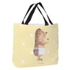 Mr. & Mrs. Panda Tote Bag Igel Wein - Gelb Pastell - Produktbild-Vorschau 2