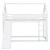 A white bunk bed with a slide and ladder, shown against a white background. Anteprima dell’immagine prodotto
