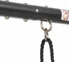 A close-up view of a metal bar with a hanging hook and rope. Produktbild-Vorschau