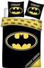 A Batman-themed duvet cover and pillowcase set laid out on a white surface. Produktbild-Vorschau